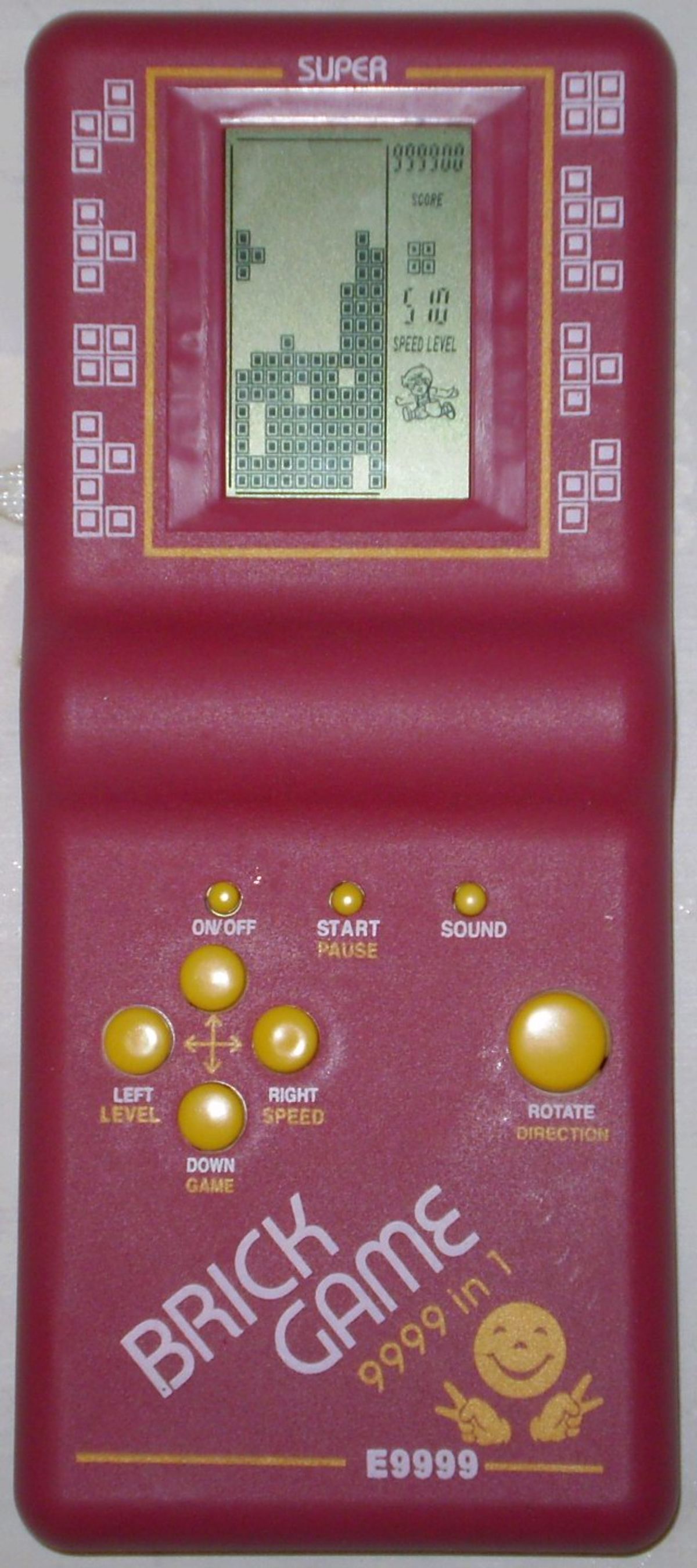 Tetris na čínské hře Brick Game