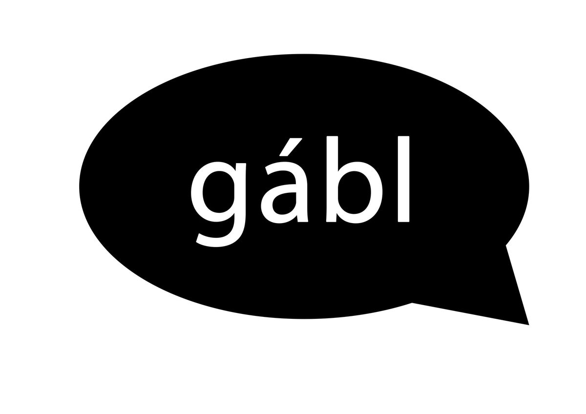 bublina se slovem gábl