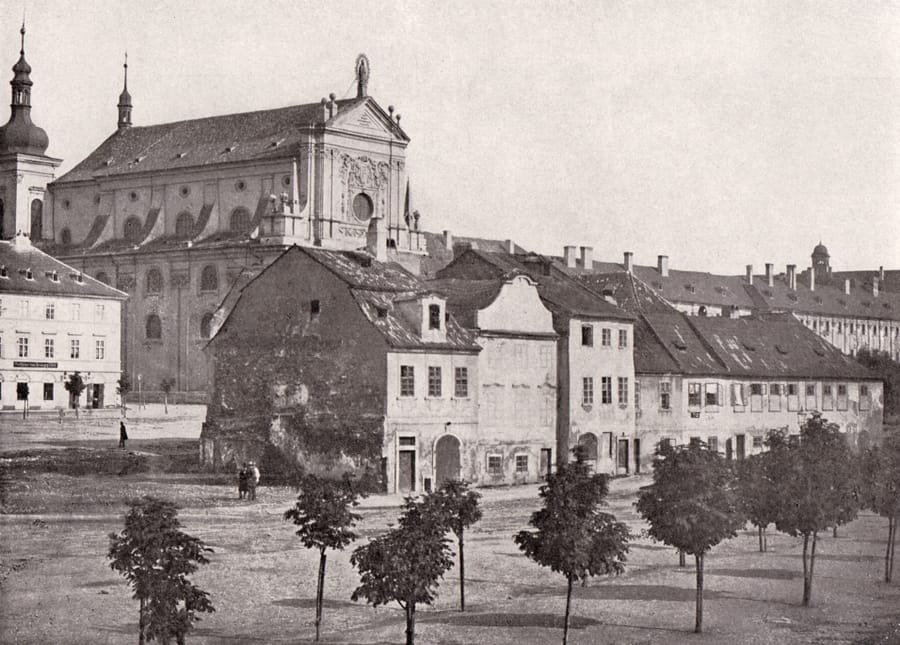 Kostel sv. Ignáce v roce 1858, autor snímku Jan Maloch