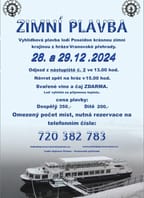 Zimní plavby na Vranovské přehradě
