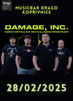 METALLICA revival – DAMAGE, INC. / MusicBar Drago Kopřivnice