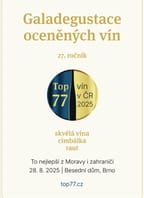 Galadegustace 27. ročníku soutěže TOP 77 vín v ČR 2025
