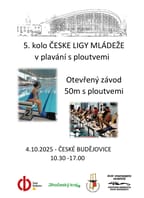 5. kolo České ligy mládeže 2025 v plavání s ploutvemi a rychlostním potápění
