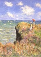 Claude Monet: Procházka po útesech v Pourville