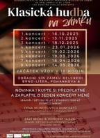 Klasická hudba na zámku 2025/2026 – PŘEDPLATNÉ