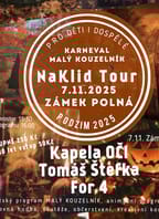 NaKlid Tour – podzim 2025 s dětským programem Malý kouzelník