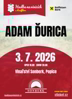 Hudba na vinicích: Adam Ďurica – Vinařství Sonberk