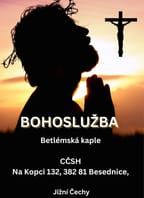 Bohoslužba CČSH Betlémská kaple Besednice