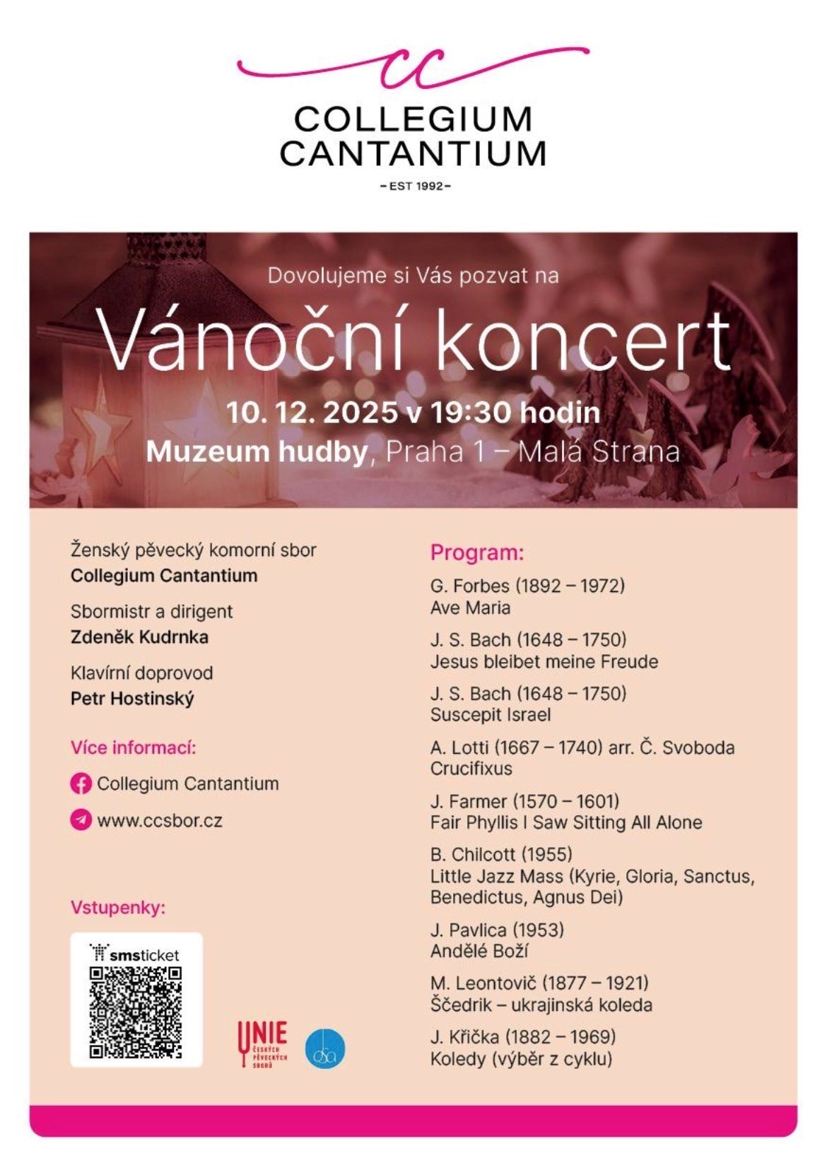 Vánoční koncert Collegium Cantantium