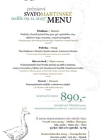 Svatomartinské menu v PREMIUM Hotelu Znojmo