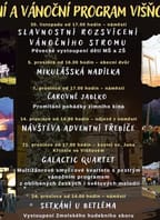 Rozsvícení vánočního stromu Višňové