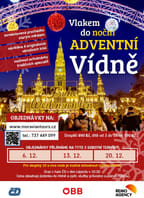 Vlakem s průvodcem ze Znojma do večerní adventní Vídně