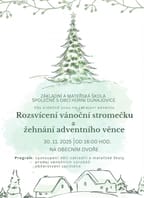 Rozsvícení vánočního stromu v Horních Dunajovicích