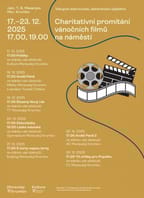 Charitativní promítání vánočních filmů na náměstí v Moravském Krumlově