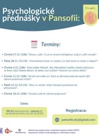 Psychologické přednášky v Pansofii
