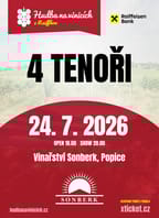 Hudba na vinicích: 4 TENOŘI – Vinařství Sonberk