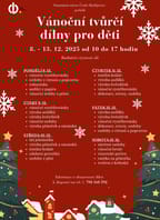 Vánoční tvůrčí dílny pro děti