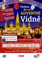 Vlakem s průvodcem ze Znojma do večerní adventní Vídně