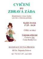 CVIČENÍ PRO ZDRAVÁ ZÁDA – pravidelné lekce