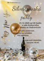 Silvestrovský fotbálek a párty ve Vedrovicích