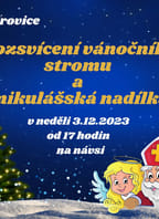 Rozsvícení vánočního stromu a Mikuláš ve Vedrovicích