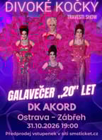 Travesti show Divoké kočky GALAVEČER ,,20″ LET