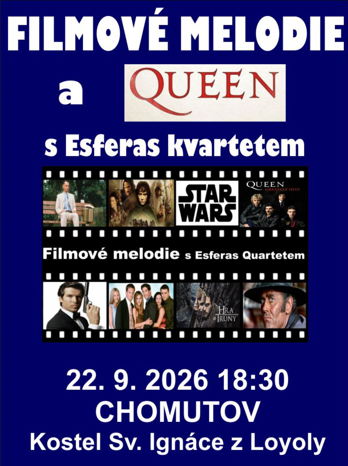 Filmové melodie a Queen v Chomutově