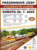 Letní jízdy vyhlídkovým vlakem do Hevlína