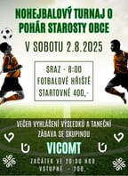 Nohejbalový turnaj o pohár starosty obce s večerní zábavou