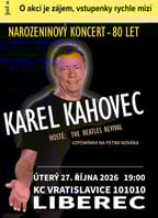 Legendární Karel Kahovec 80 Tour + The Beatles Revival
