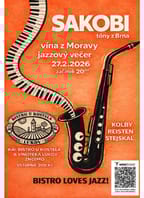 Jazzový večer se Sakobi, tóny z Brna, vína z Moravy