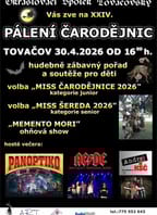 Pálení čarodějnic Tovačov 2026