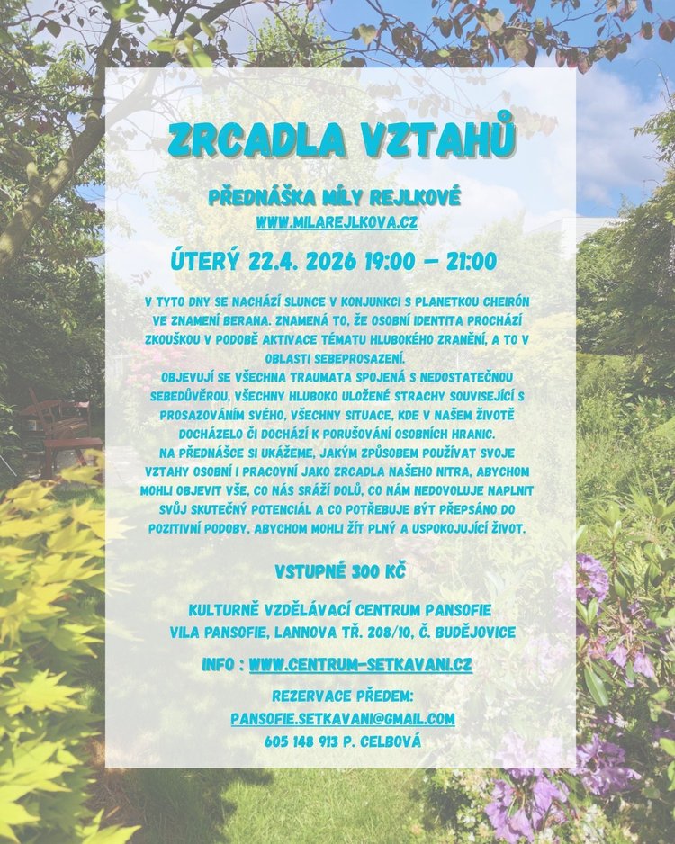ZRCADLA VZTAHŮ s Mílou Rejlkovou