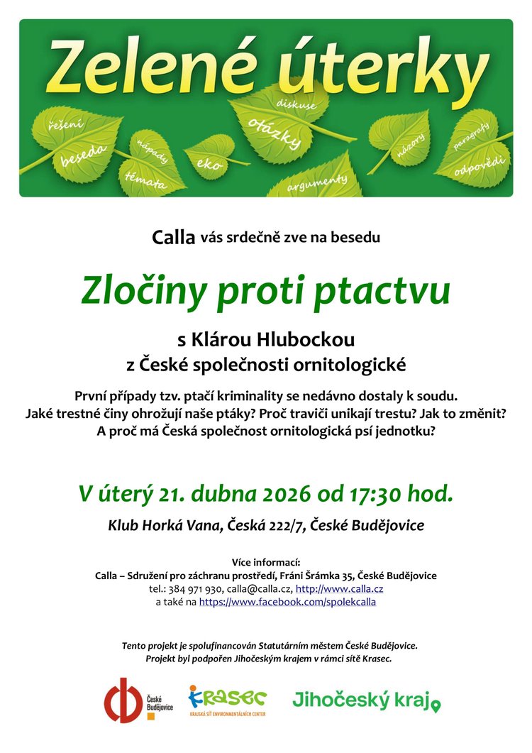 Zelený úterek „Zločiny proti ptactvu“