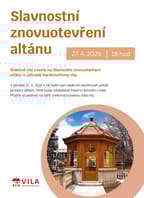 Slavnostní znovuotevření altánu u Hardtmuthovy vily