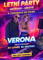 Letní párty – Verona, Dj Lombi, Dj Michal