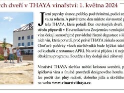 Den otevřených dveří ve Vinařství a hotelu THAYA