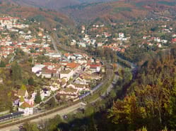 Pohled z rozhledny na Bílovice nad Svitavou
