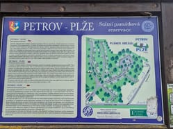 Mapa areálu Petrov - Plže