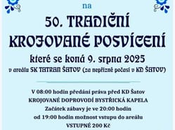 Tradiční krojované posvícení v Šatově