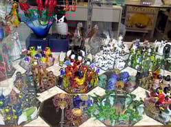 Pohled na suvenýry v Benátkách