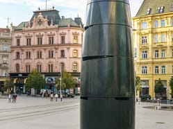 Pohled na orloj v Brně