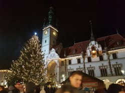 Pohled na trhy Olomouc- Vánoce