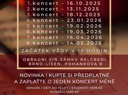 Klasická hudba na zámku 2025/2026 - PŘEDPLATNÉ