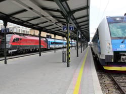 Druhé nástupiště po rekonstrukci (červenec 2016)