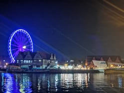 Večerní atmosféra Gdaňsku.