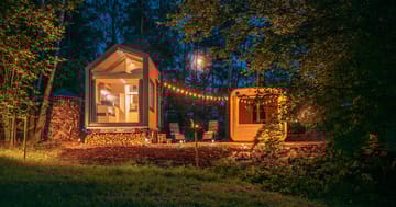 Tiny house v přírodě na Vysočině se saunou i grilem