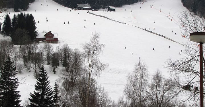 Harrachov, Ryžoviště, sjezdovka na svahu Čertovy hory