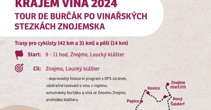 Tour de burčák po vinařských stezkách Znojemska