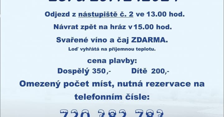Zimní plavby na Vranovské přehradě